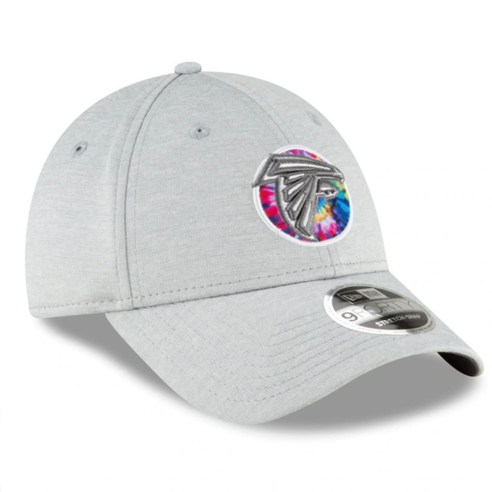 Atlanta Falcons New Era 9Forty Crucial Catch Cap Hat SnapBack OSFM Gray Tie Dye